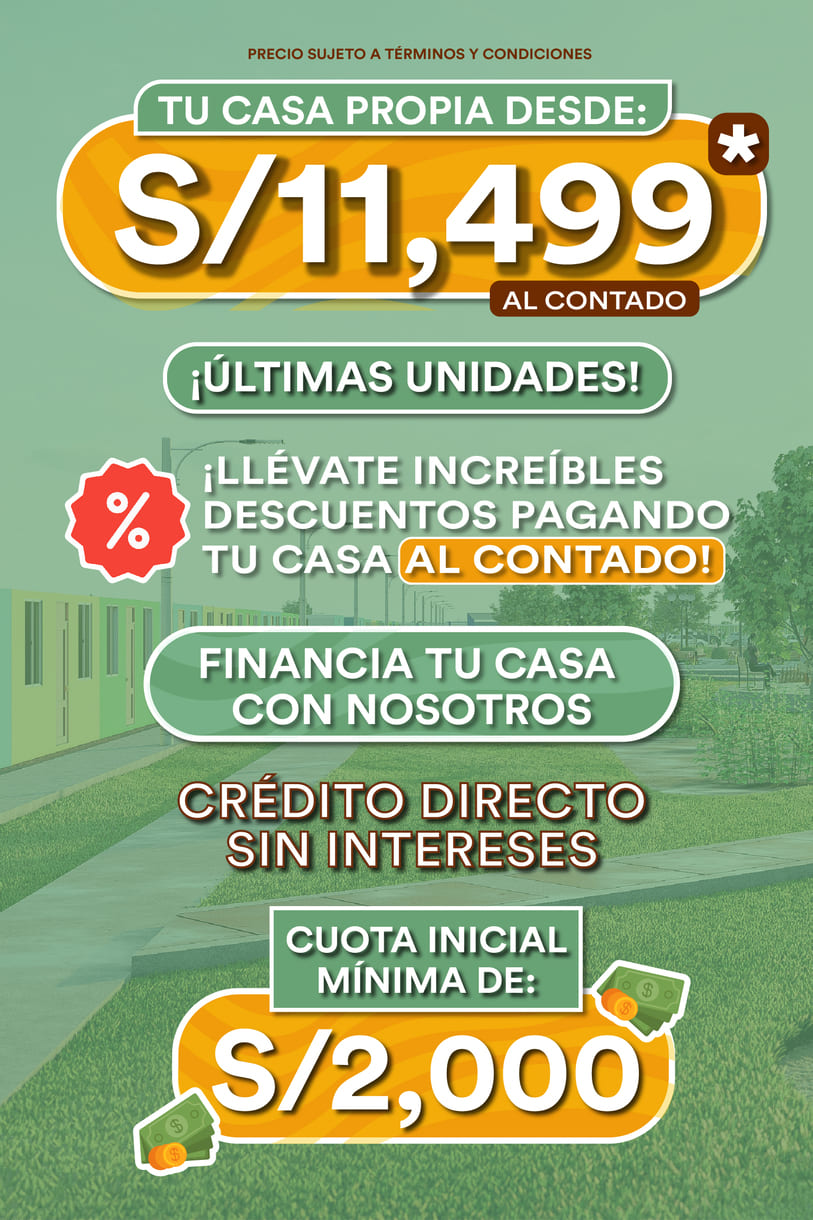 Tu casa propia desde S/11,499